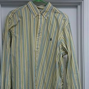 Polo long sleeve button down classic fit large